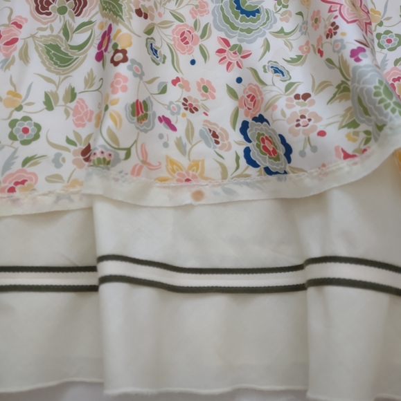 Biya Johnny Was silk vintage floral garden roses layered skirt - Picture 7 of 7